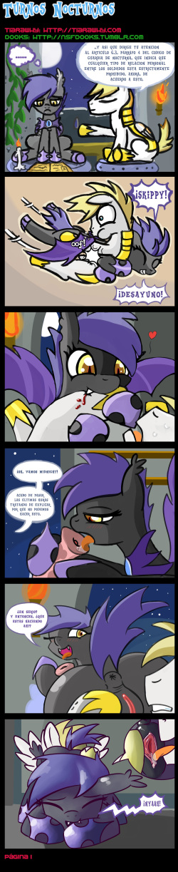 [Tiarawhy] Turno Nocturno (My Little Pony: Friendship is Magic) [Spanish][Red Fox Makkan] page 1