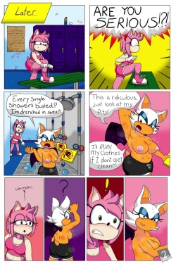 [TinyDevilHorns] Amy and Rouge in: Shower Thots (Sonic the Hedgehog) page 2