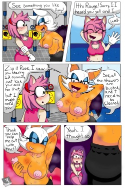 [TinyDevilHorns] Amy and Rouge in: Shower Thots (Sonic the Hedgehog) page 3