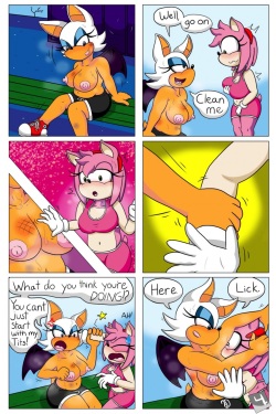 [TinyDevilHorns] Amy and Rouge in: Shower Thots (Sonic the Hedgehog) page 4