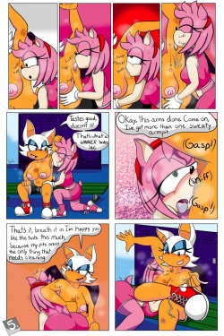 [TinyDevilHorns] Amy and Rouge in: Shower Thots (Sonic the Hedgehog) page 5