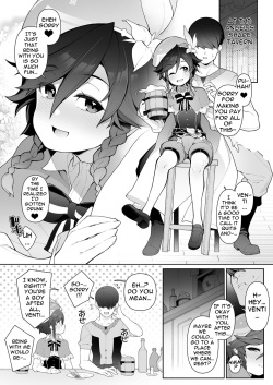 [Kuropoplar (Nyakkuru)] Venti-kun o Hotel ni Sasottara OK Shitekureta node Tokoton Amaenbou H suru Hanashi (Genshin Impact) [English] [Doujins.com] page 2