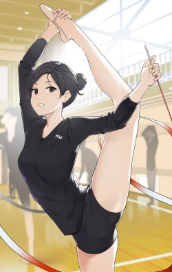 [わかまつ] 新体操サークル女子が関節可動域めいっぱい使ってHする話 page 1