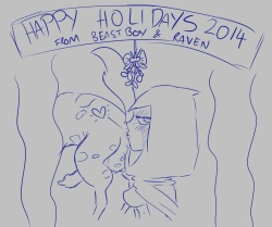 Happy Holidays from Raven and Beast Boy