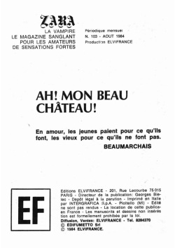 Zara la Vampire 103 - Ah Mon beau Chateau [French] page 3