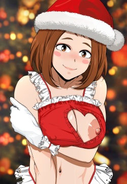 Ochako Uraraka Christmas Scene